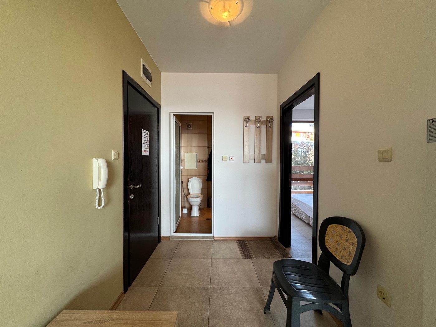 Schlafzimmer mit Balkon – Meerblick Apartment Sonnenstrand